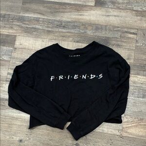 FRIENDS Black Graphic Tee with White Logo